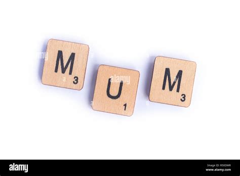 London Uk July Th The Word Mum Spelt With Wooden Letter