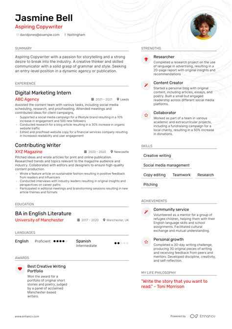 3 Copywriter Cv Examples For 2023