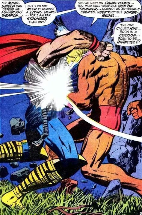 Powerful Scene Of Thor Vs Him Warlock Great Kirby Art Comic Book