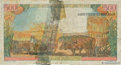 10 NF sur 500 Francs Pointe à Pitre SAINT PIERRE ET MIQUELON 1964 P 33