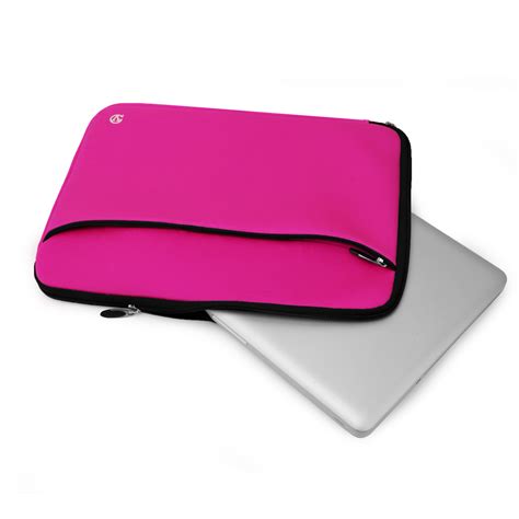 Laptop Neoprene Sleeve Vangoddy Neoprene Magenta Hot Pink Color