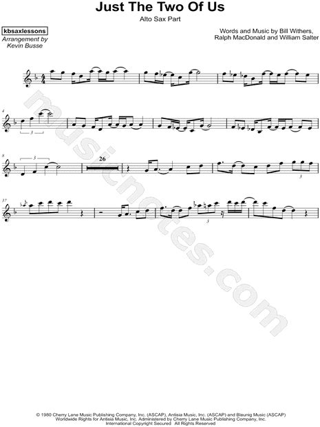 Kevin Busse Just The Two Of Us Sheet Music Alto Saxophone Solo In D Minor Download And Print