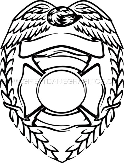 Firefighter Badge Vector At Getdrawings Free Download