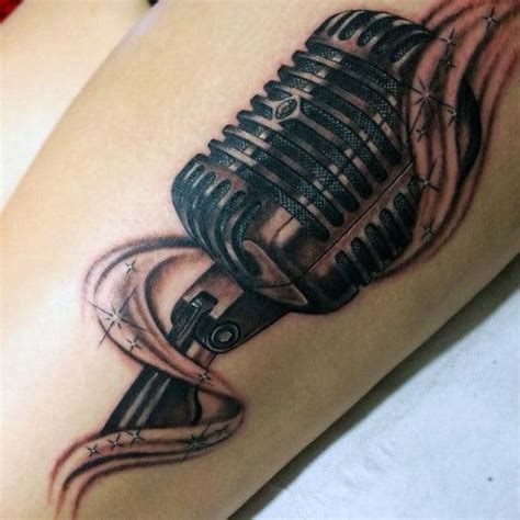 Microphone Tattoo Designs For Men Manly Vocal Ink