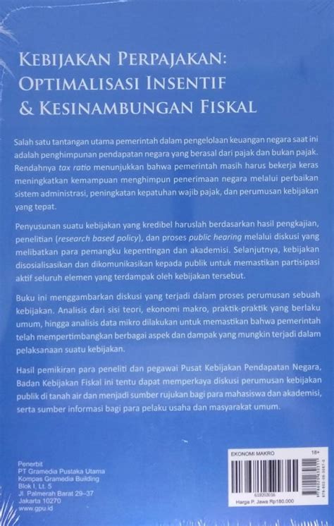 Kebijakan Perpajakan Optimalisasi Insentif Dan Kesinambungan Fiskal