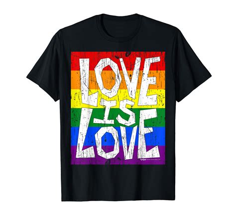 Vintage Love Is Love Gay Pride Lgbt Rainbow Flag T Shirt Anz Anztshirt