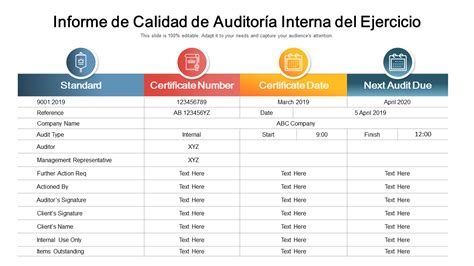 Las Mejores Plantillas De Informes De Auditor A Interna Con Muestras