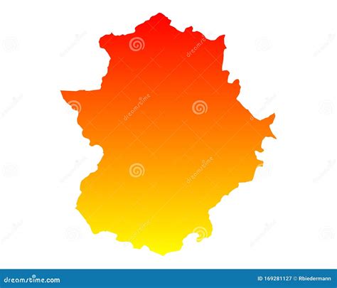 Map Of Extremadura Stock Vector Illustration Of Vector