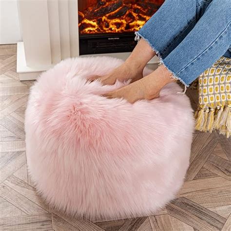 Amazon Asuprui Fur Pouf Ottoman Stool Floor Bean Bag Chair NO