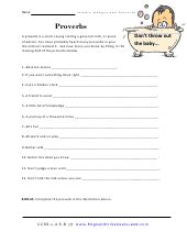 Idioms, Adages, and Proverbs Worksheets - Worksheets Library