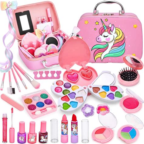 Chennyfun Maquillage Enfant Jouet Filles Set Lavable Malette