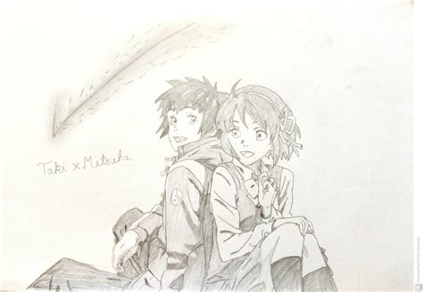 Artstation Taki X Mitsuha Your Name