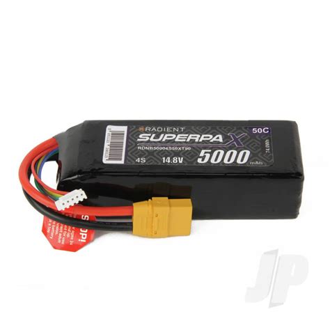 Radient LiPo Battery 4S 5000mAh 14.8V 50C XT90 Connector Plug