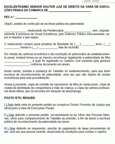 Refer Ncia Para Peti O Pedido Comparecimento De Tabeli O Ao Pres Dio