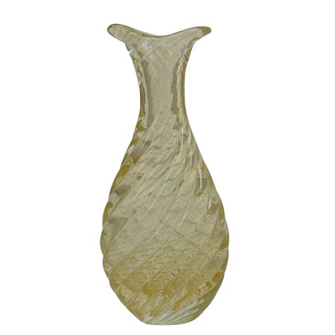 Seguso Vetri D Arte Flower Vase With Gold Flecks For Sale At 1stDibs