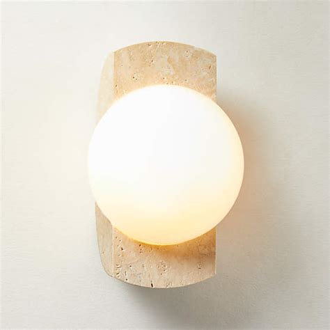 Marceau Boule Polished Brass Modern Wall Sconce Light Reviews CB2