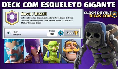 Deck De Esqueleto Gigante Para Alcan Ar K Clash Royale Dicas