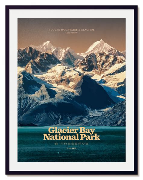 Glacier Bay National Park Poster | US National Parks Posters