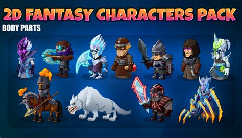 2d Fantasy Characters Pack Gamedev Market