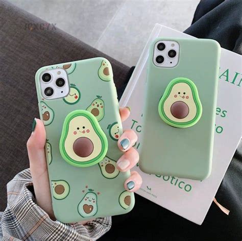 Avocado Phone Case 3D Cute Fruit Soft Silicone Phone Case Avocado