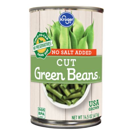 Kroger® No Salt Added Cut Green Beans 145 Oz Harris Teeter