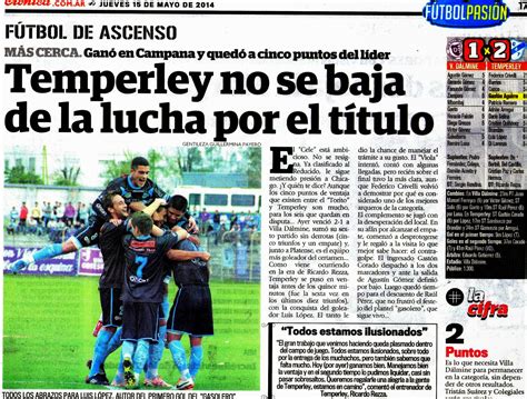 EL C A TEMPERLEY EN LOS MEDIOS CRÓNICA TEMPERLEY 2 VILLA