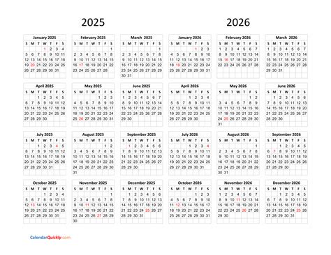 2025 To 2026 Calendar Pdf - Free Printable Templates