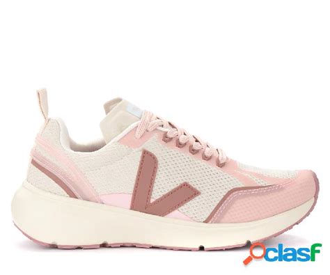 Sneaker Veja Condor 2 In Tessuto Alveomesh Rosa E Beige En France