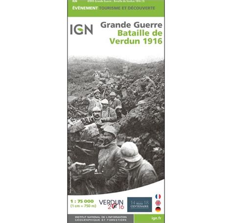 Carte IGN Grande Guerre - Bataille de Verdun