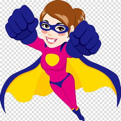 Super Hero Woman In Pink And Blue Suit Illustration Superwoman