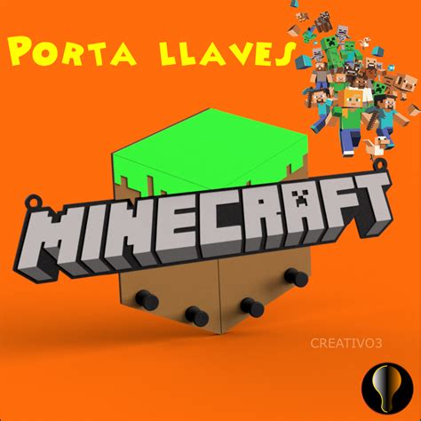 Fichier STL Porte clés Minecraft Objet imprimable en 3D à télécharger