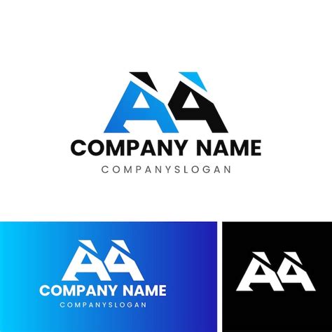 Aa diseño inicial del logotipo Vector Premium