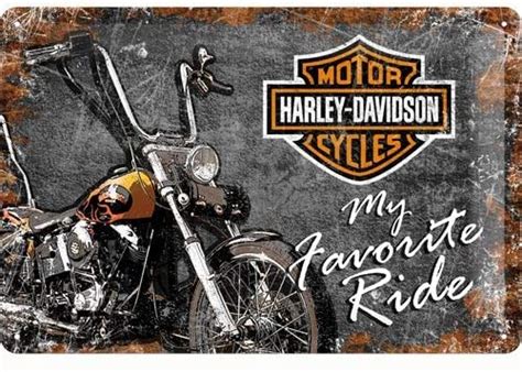 Nostalgic Art Plaque Vintage Harley Davidson Favourite Ride Id E De