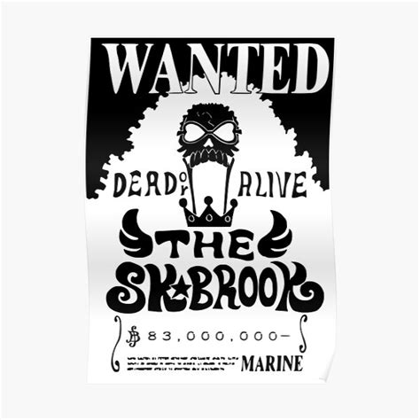 Brook Wanted Poster Black Vector No Background Poster For Sale By