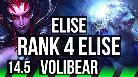 Elise Vs Volibear Jng Rank 4 Elise 6 1 11 Dominating Tr