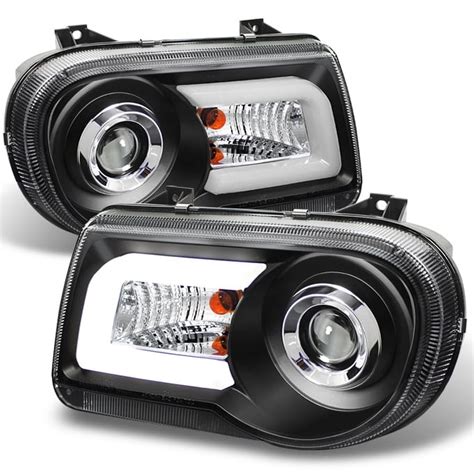 Akkon For Chrysler C Sedan Halogen Type Black Bezel Drl Led Light