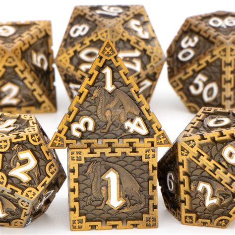 Metal Dnd Dice Set Dungeon And Dragon Dandd Dd Dices Set D20 D12 D10 D