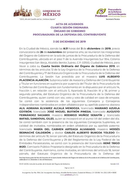 PDF ACTA DE ACUERDOS CUARTA SESIÓN ORDINARIA diciembre la