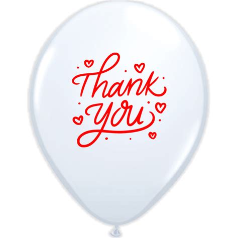 Luftballons Thank You Herzen St Ck Printballoon