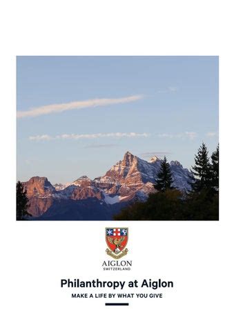 Philanthropy at Aiglon by Aiglon College - Issuu