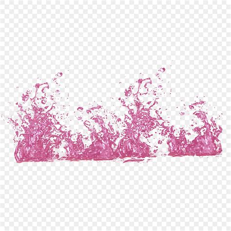 Splashing Liquid White Transparent Splash Water Splash Pink Liquid