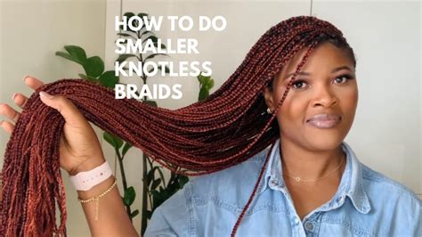 How To Knotless Box Braids Light Weight Braids On Yourself