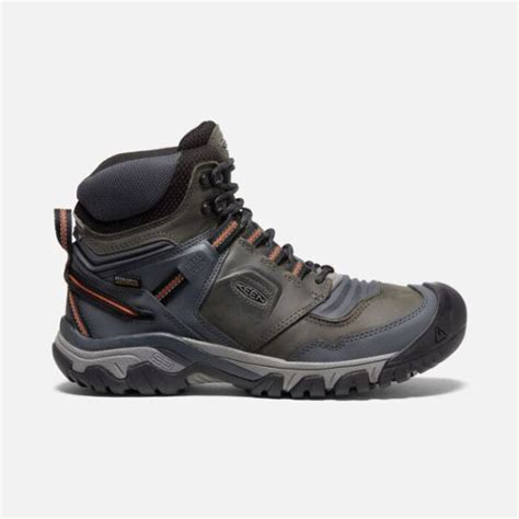 Keen Men's Ridge Flex Waterproof Boot-Steel Grey/Fossil Orange ...