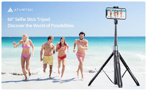 ATUMTEK 150CM Selfie Stick TikTok Selfie Stick Mit Hochbelastbarem