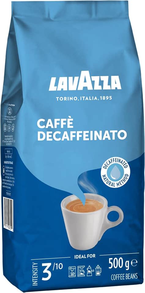 Lavazza Decaffeinated 100 Arabica Medium Roast Coffee Beans 500g