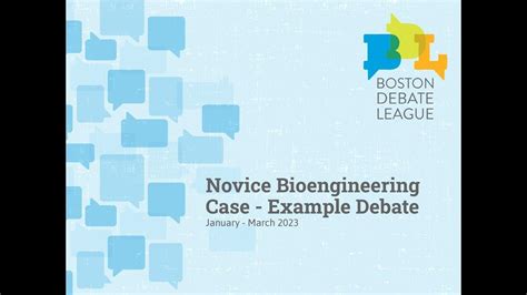 Novice Bioengineering Case Example Debate Youtube