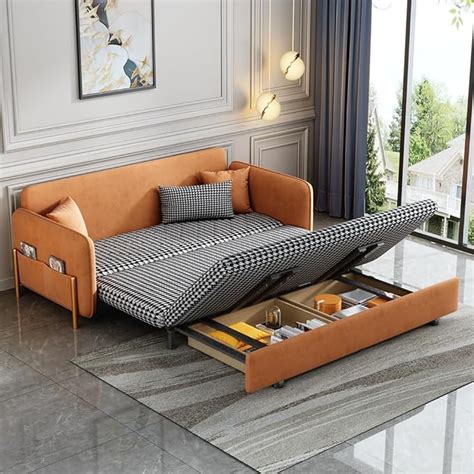 Amazon Comfor U King Sleeper Sofa Orange Upholstered