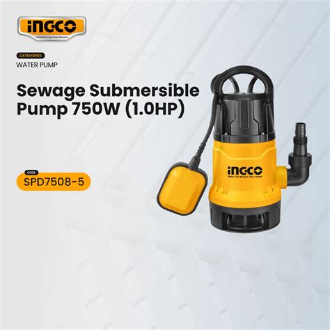 Ingco Sewage Submersible Pump W Hp For Dirty Water Spd