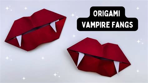 Diy How To Make Origami Paper Vampire Fangs Paper Craft Origami