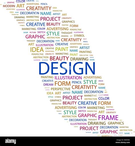 Design Background Concept Wordcloud Illustration Print Concept Word